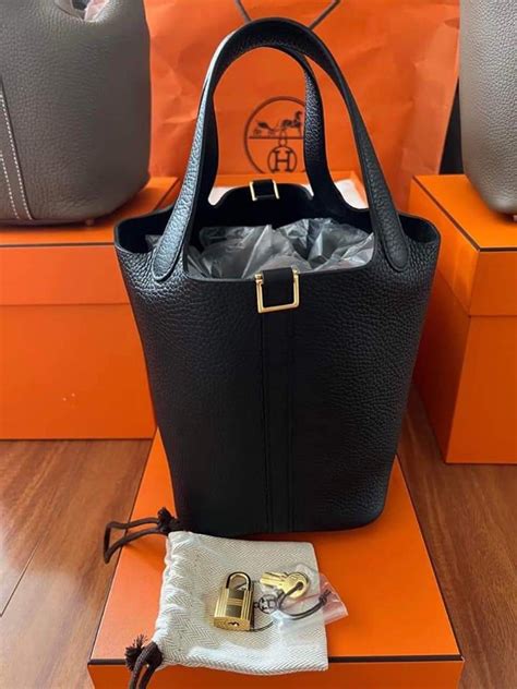 picotin 18 black silver|hermes picotin retail price.